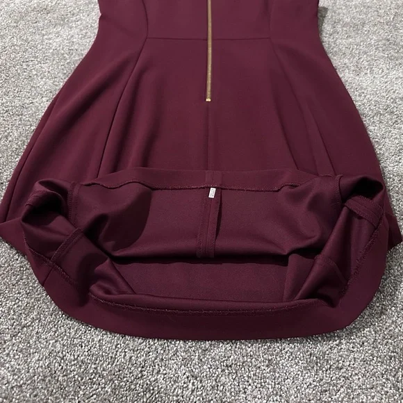 Calvin Klein Sleeveless Scuba Crepe Sheath Dress, Deep Burgundy, Size 12 - Picture 9 of 12